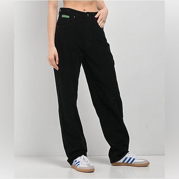 Empyre Pants - EMPYRE Tori 90s Black Corduroy Skate Pants Baggy Loose High Rise Y2K Women’s